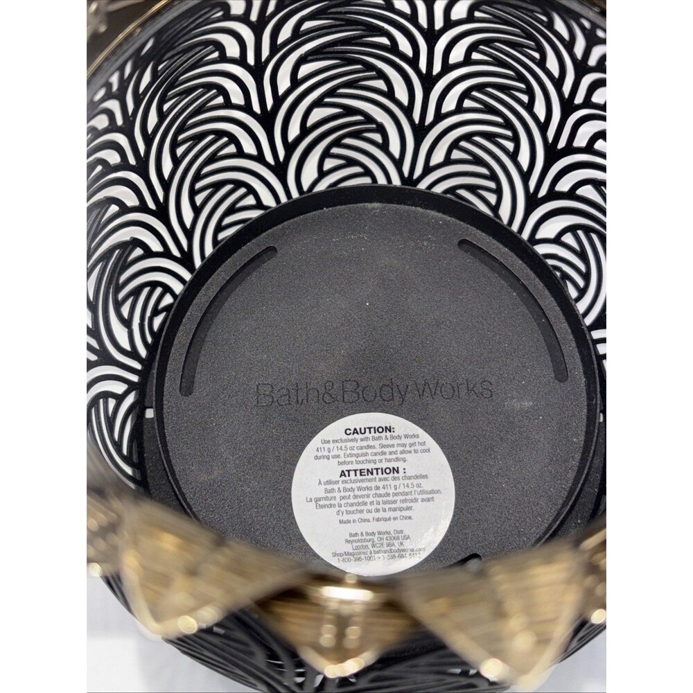 Bath & Body Works Black Pineapple Luminary 3 Wick Candle Holder NEW - Picture 6 of 10